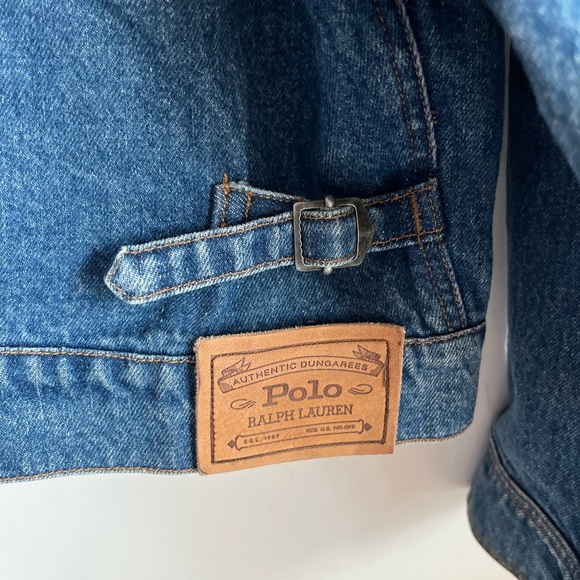 Ralph Lauren 100 % Cotton Denim Jean Jacket Vintage Size L - Picture 12 of 14